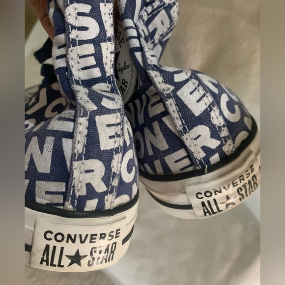 Converse Chuck Taylor All Star High Tops Logo Print 163952C Womens 9 Mens 7 - Picture 10 of 10